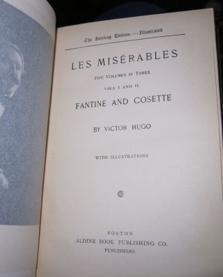 The of Victor Hugo in 10 Volumes c 1900 Fine Bindings Illustrated Set 4
