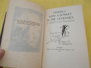 TRAVELS WITH A DONKEY.  R.  L.  STEVENSON.  illustrated by EDMUND BLAMPIED,  1931,  d/j 4