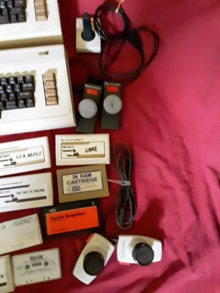 Vintage Commodore Vic 20 Computer w/C2N Cassette Player Controllers Cords Games 4