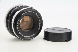 Vintage Canon Fl 50mm F/1.  8 Standard Prime Lens With Rear Cap V06