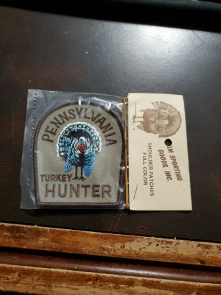 Vntg Lm Sporting Goods Harrisburg Pa Hunting Patch Pennsylvania Turkey Hunter