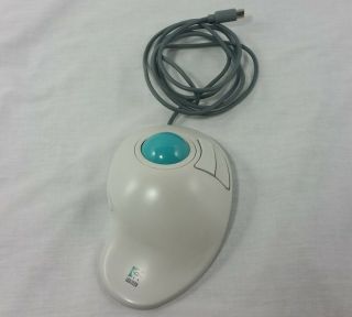 Logitech Trackman Vista Computer Mouse Trackball Vintage T - Cg10 Wired White