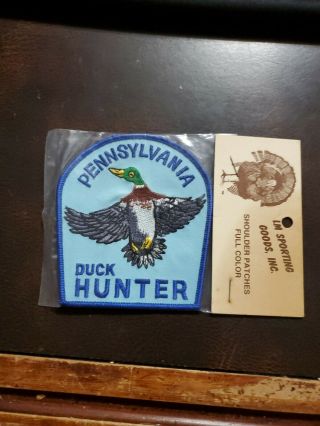 Vintage Lm Sporting Goods Harrisburg Pa Hunting Patch Pennsylvania Duck Hunter