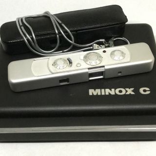 Minox C Subminiature Film Spy Camera With Case Chain Display Box James Bond