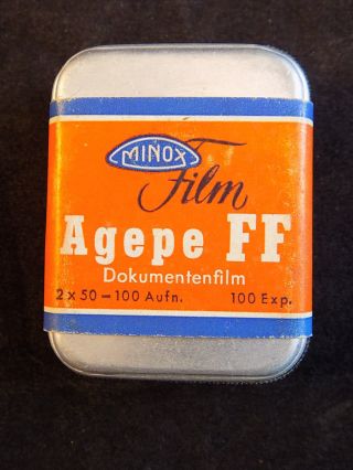 Minox Agepe Ff Film 2 Rolls 2 X 50 - 100 Aufn.  100 Exp.  Asa 12 From 1967