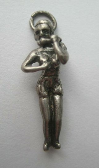 Vintage Sterling Teenage Girl On The Telephone Silver Bracelet Charm Arm Moves