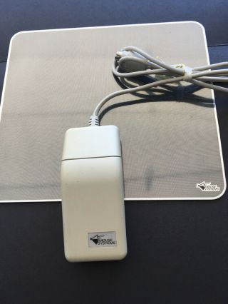 Vintage Mouse Systems Adb Optical Laser Mouse With Pad Apple Iigs Mac Macintosh