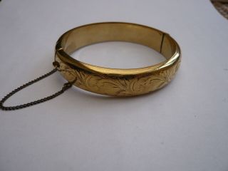 Vintage Old 1930,  S Felicity 1/20th 9ct Rolled Gold Bangle Bracelet