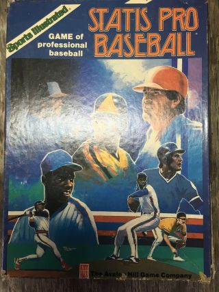 Vintage Sports Illustrated Statis Pro Baseball Avalon Hill 9240 Complete Game