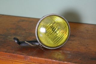 Vintage Blc B - L - C 5 3/4 " Amber Fog Light Lamp Glass Old Hot Rat Rod Cart Part