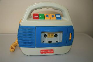 Vintage Fisher Price Cassette Tape Recorder Player,  Microphone 1997 Model 73801