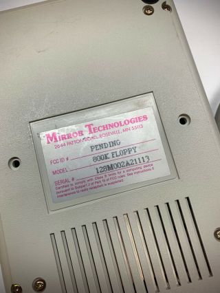 Mirror Technologies External 800k Floppy Drive w/SCSI for Vintage Apple/Mac 5