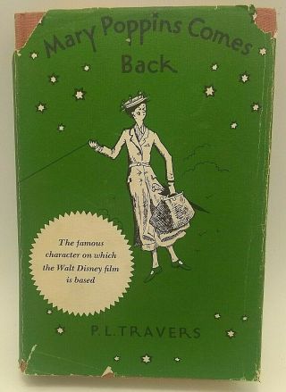 Mary Poppins Comes Back By P.  L.  Travers 1963 Vintage Hardcover W/ Dust Jacket