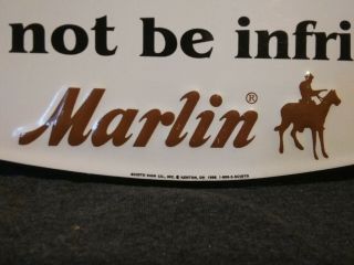 Vintage Marlin Firearms Company METAL SIGN - The Bill of Rights Article II 4