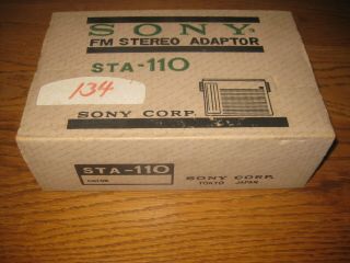 Vintage Sony FM Stereo Adaptor 9 Transistor STA - 110 with Case 2