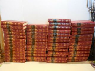 Complete Set Of 52 (red) Harvard Classics Cr.  1909,  1965 Ptg. ,  Deluxe Edition