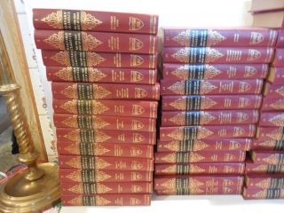 Complete set of 52 (red) HARVARD CLASSICS cr.  1909,  1965 ptg. ,  Deluxe Edition 8