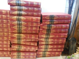 Complete set of 52 (red) HARVARD CLASSICS cr.  1909,  1965 ptg. ,  Deluxe Edition 9