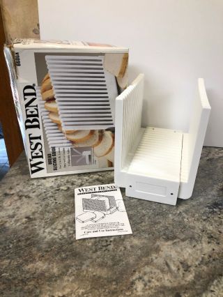 Vintage West Bend Bread Slicing Guide 6600x To Cut 1 - 2 Lb Loaves,  Folds Flat,