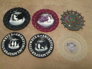 6 Vintage Westmoreland Mary Gregory Plates 8.  5 " (hard To Find 7 " Abcdef Plate)
