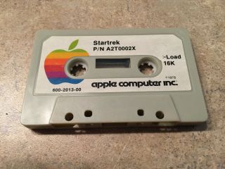 Early 1978 Apple Ii & Plus Startrek / Starwars Cassette Tape A2t0002x