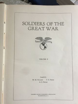 Vintage Soldiers Of The Great War Book Volume 2 Copyright 1920 With Pictures 2