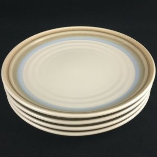 Set Of 4 Vtg Dinner Plates 10 1/4 " Noritake Stoneware Painted Desert 8603 Japan