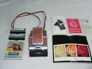 Vtg 1970s Polaroid Sx - 70 Alpha 1 Land Camera W/ 25 Ge Flashes Manuals