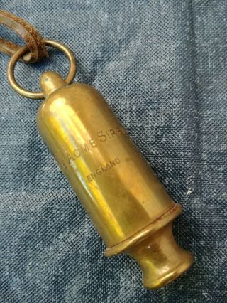 Vintage Acme Siren Whistle.  Brass.  Made In England