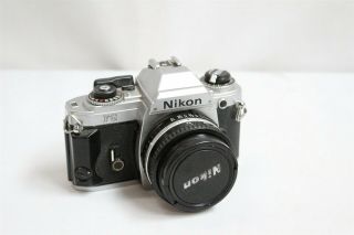 Vintage Nikon Fg Camera With 50mm Lens Serial 8425598