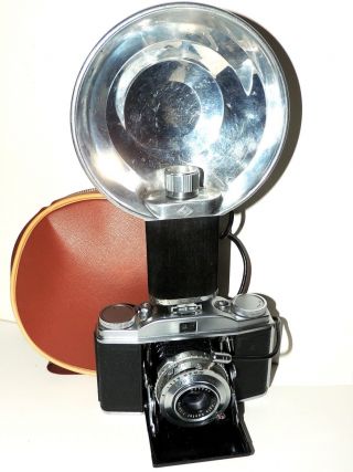 Vintage Agfa Solinette Ii Folding 35mm Film Camera W/ Agfa Apotar 3.  5 F=50mm