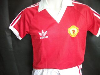 Vintage Adidas 1980 Manchester United Football shirt/kit 2