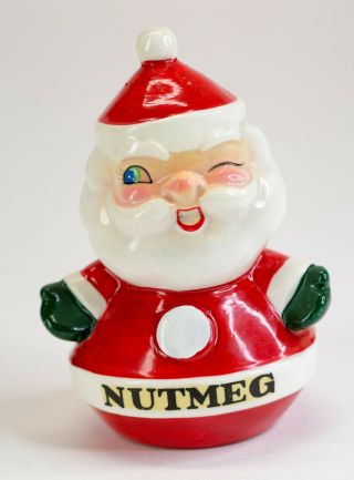 Vintage 1960 Holt Howard Winking Santa Nutmeg Shaker Christmas
