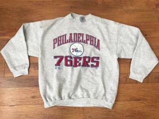 Philadelphia 76ers Sweatshirt Sweater Nba Usa Extra Large Xl Vintage