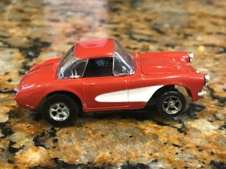 Vintage Afx ’57 Red Chevy Corvette Slot Car