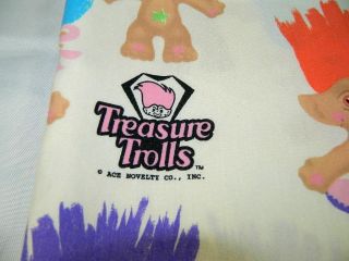 Treasure Trolls Twin Flat Sheet Ace Novelty Vintage Fabric Crafts 2