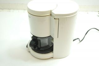 VINTAGE BRAUN 4 CUP COFFEE MAKER MACHINE TYPE 3075 / KF12 WHITE 750W W/ CARAFE 4