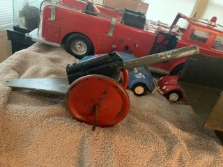vintage Marx Lumar army truck with cool pressed steel cannon 6