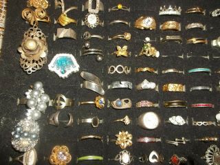 Unsorted VINTAGE Jewelry,  Watches,  RINGS PLUS A BAG OF PARTS 2