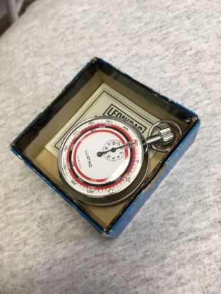 Vintage Stopwatch,  Lustro,  Leonidas,  1960,  18s,  Swiss,  N.  O.  S. ,  Org.  Box