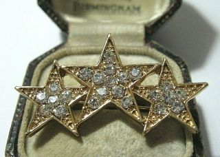 Vintage Style Art Deco Jewellery Crystal Rhinestone Sparkly Star Pin Brooch