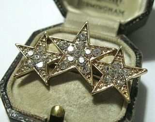 Vintage style Art Deco Jewellery Crystal Rhinestone Sparkly STAR Pin BROOCH 3