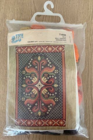 Vintage Tfh Guro Embroidery Wall Hanging T - 8338 Nos Made In Norway