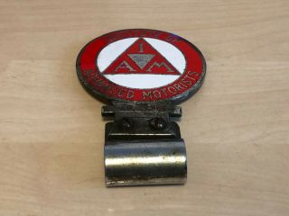 Vintage Institute Of Advanced Motorists Car Badge Initialed & Numbered