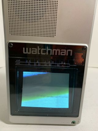 Vintage Sony Watchman FD - 40A Flat Black And White Portable TV 2