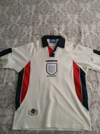 England Home Shirt 1997 98 Vintage Retro Men L Large