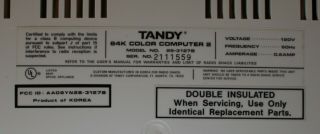 TANDY Radio Shack 64K Color Computer 2,  Model 26 - 3127B,  Demon Attack Game 7