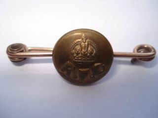 Cww1 Vintage R.  F.  C.  (royal Flying Corps) Sweethearts Bar Pin Brooch