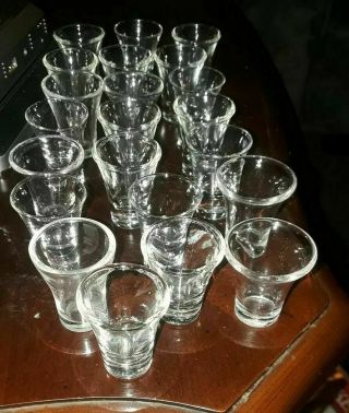 Vintage Church Communion Set Of 28 Glass Cups