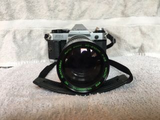 Canon Ae - 1 Program 35mm Slr Film Camera W/ Quantaray Macro 85 - 210mm F:3.  8 Lens